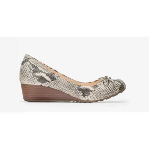 Cole Haan Tali Lace Wedge heels Sahara Snake Print sz 7.5  new SH33